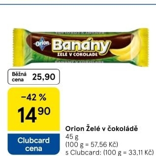 Tyčinky ovocné v čokoládě Orion