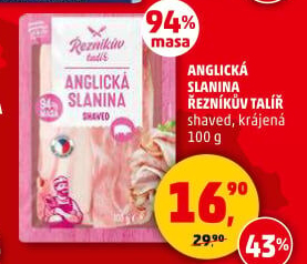 Anglická slanina shaved Řezníkův talíř