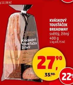 Chléb kváskový Tousťáček žitný Breadway