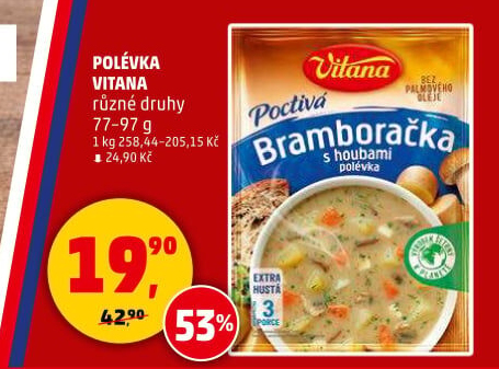 Instantní polévky Vitana