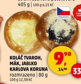 Koláč s náplní Karlova Koruna