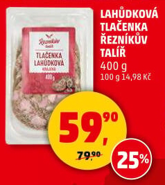 Lahůdková tlačenka Řezníkův talíř