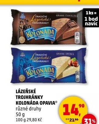 Oplatky trojhránky Kolonáda Opavia