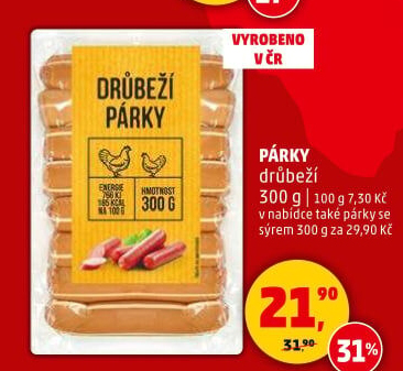 Párky drůbeží