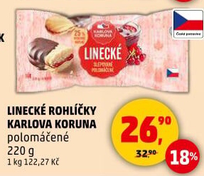 Rohlíčky linecké Karlova Koruna - Penny Market akcniletaky.com