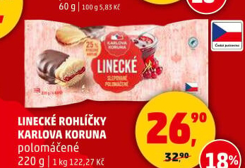 Rohlíčky linecké Karlova Koruna