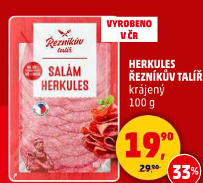 Salám Herkules Řezníkův talíř