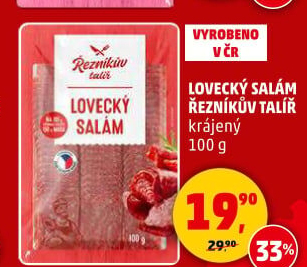 Salám lovecký Řezníkův talíř