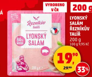 Salám lyonský Řezníkův talíř