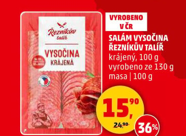 Salám Vysočina Řezníkův talíř - Penny Market akcniletaky.com