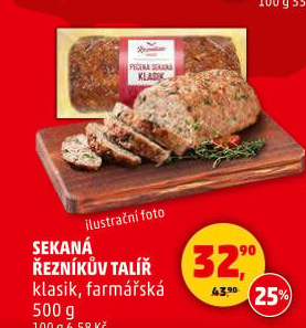 Sekaná Řezníkův talíř
