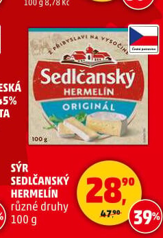 Sýr Hermelín Sedlčanský