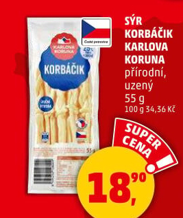 Sýr Korbáčky Karlova Koruna