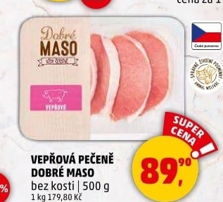 Vepřová pečeně bez kosti Dobré maso