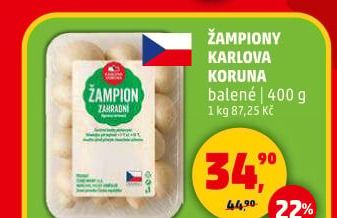 Žampiony Karlova Koruna