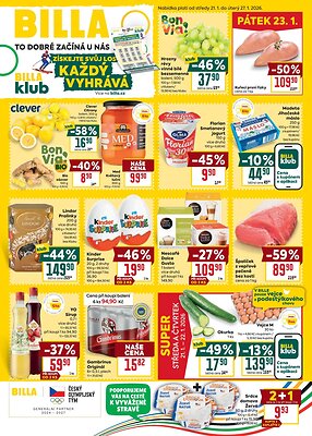 akční leták BILLA 21.1.2026-27.1.2026