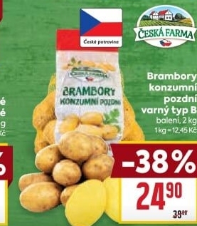 Brambory konzumní pozdní Česká farma