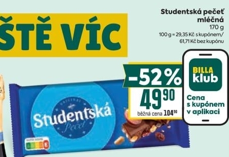 Čokoláda Studentská pečeť Orion