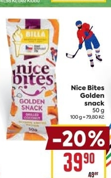 Kokos sušený grilovaný Golden snack Nice Bites