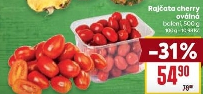 Rajčata cherry oválná