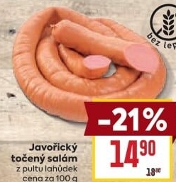 Salám javořický točený
