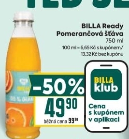 Šťávy Fresh 100 % Ready Billa