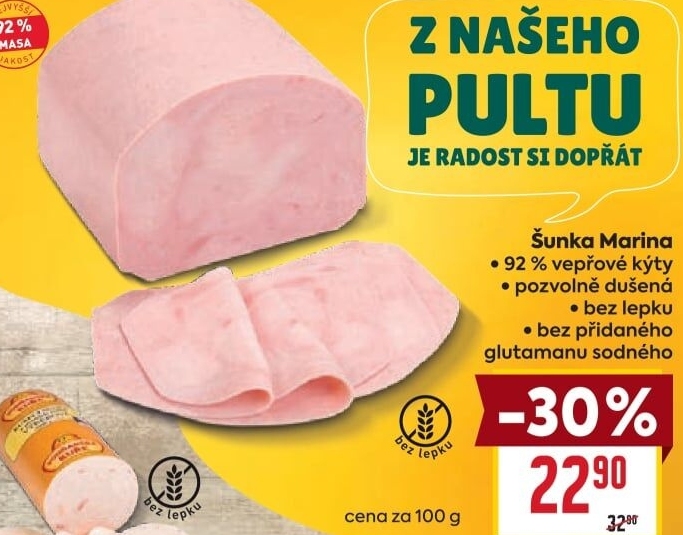 Šunka Marina nejvyšší jakosti