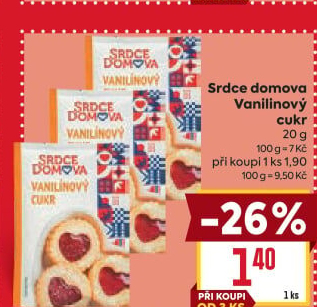 Vanilínový cukr Srdce Domova