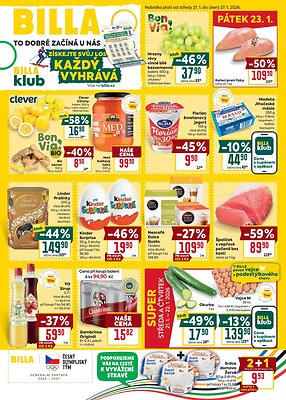 akční leták BILLA 21.1.2026-27.1.2026