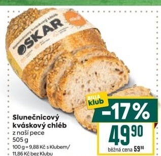 Chléb kváskový slunečnicový Oskar Minit