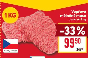 Maso mělněné vepřové