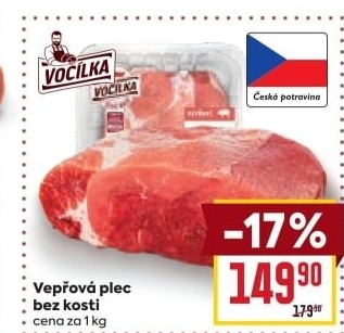 Vepřová plec bez kosti Vocílka