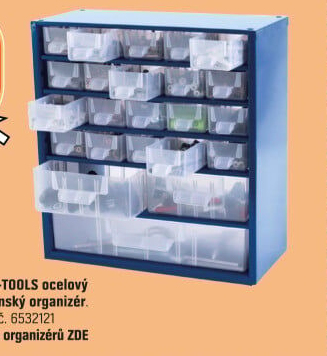 LUX-TOOLS ocelový dílenský organizér