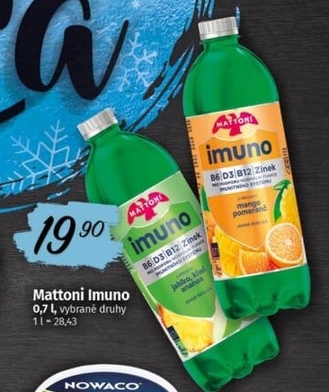 Ochucená voda Mattoni Imuno