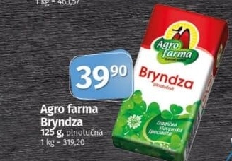 Sýr Bryndza Agro Farma