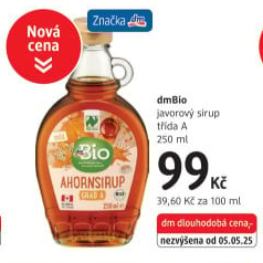 Javorový sirup dm Bio