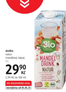 Mandlový nápoj dm Bio