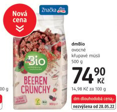 Müsli křupavé dm Bio