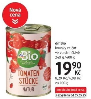 Rajčata krájená dm Bio