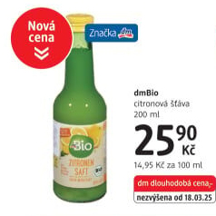 Šťáva citronová dm Bio
