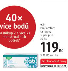 Tampony ProComfort O.B.