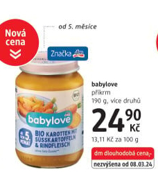 Zeleninový příkrm bio Babylove