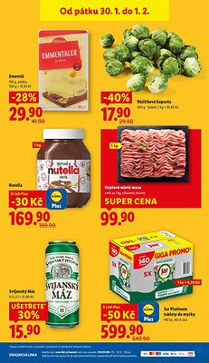 akční leták Lidl 29.1.2026-1.2.2026