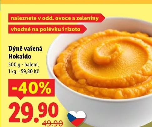 Dýně Hokkaidó vařená