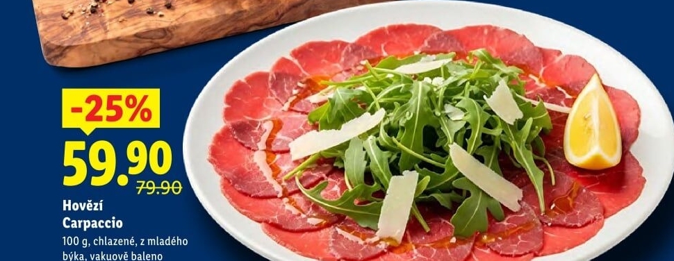Hovězí carpaccio