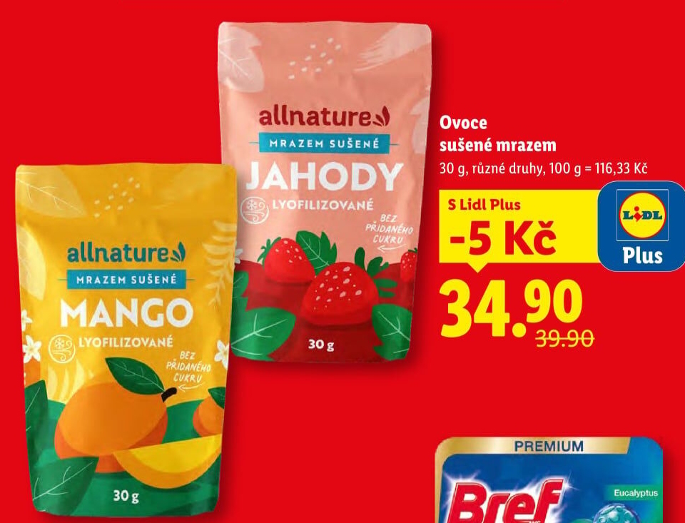 Ovoce sušené mrazem Allnature