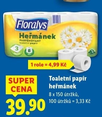 Toaletní papír 3vrstvý Floralys