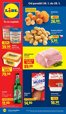 akční leták Lidl 26.1.2026-28.1.2026