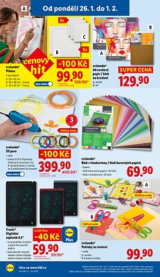 akční leták Lidl 26.1.2026-28.1.2026