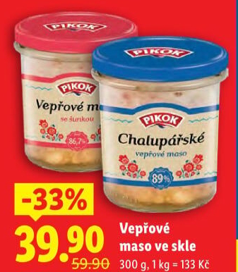 Maso vepřové ve sklenici Pikok